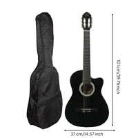 Notched Classical Guitar Smooth  39 Inch Classical Guitar Full Size String Instrument for Practice
