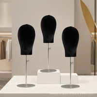 Mannequin Head Stand Velvet-Covered for Retail Stores