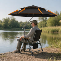 2025 New Fishing Umbrella Outdoor Camping Sunshade Portable Black Glue Sun Protection Rainproof Cane Umbrella