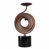 Resin Candlestick Ornament Handicraft Vintage Style Candlestick Artistic Design Stacked Stone Candle Holder for Dining Table, Model Room, Sales Office