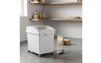 Rolling Rice Storage Container Airtight Rice Container with Wheels Mobile Storage Bin with Wheels Compact for Bakers, Kitchen Cabinet