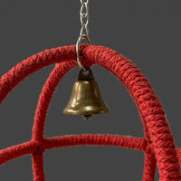 Parrot Swing Perch with Bell Rope and Iron Material, Bird Enrichment Toys for Cockatiel, Budgie and Parakeet Physical Activity