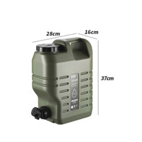Built-in Handle Spigot Water Jug Screw Cap Portable Water Container Ribbed Side Plastic Jerry Can Molded Grip Cutout