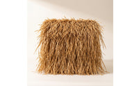 Easy to Install Artificial Thatch Strip Dense Synthetic Grass Panel with Mounting Band Tropical Synthetic Thatch Rustic for Landscaping