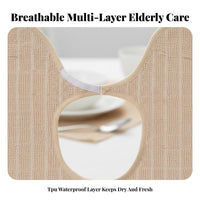 Waterproof Elderly Bib Oil-Proof Waterproof Eating Bib Easy to Clean for Adults