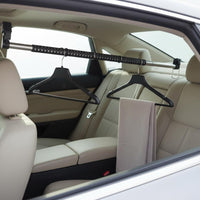 Easy Installation Telescopic Car Clothes Bar No-Drill Car Interior Clothes Hanging Non-Slip Grip Backseat Garment Bar Heavy Duty for Travelers, Sales Professionals, Camping