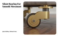 Heavy Duty Brass Caster 360 Degree Rotation Brass Caster Wheels Quiet Operation