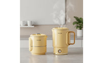 Foldable Electric Kettle 304 Stainless Steel Small Portable Kettle Fast Boiling Foldable Hot Water Pot for Commuters, Office Workers, Hotel, Dorm Room