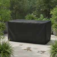 Rectangular Outdoor Storage Box Slipcover Weatherproof Deck Box Cover with Zipper Waterproof Patio Storage Bin Cover for Garden