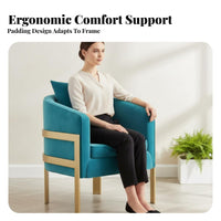 Light Luxury Design Upholstered Barrel Armchair Modern Minimalist Design Lounge Chair Long-Lasting Construction Accent Seat Soft Padding for Business Owners, Interior Designers, Beauty Salon, Reception Area, Bedroom, Reading Nook