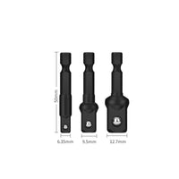 3 Pieces Oxidized Finish 1/2 Socket Adapter Cr-V Steel 3/8 Socket Adapter Heat-Treated Power Tool Accessory Forged for Electric Power Tools, Screwdrivers