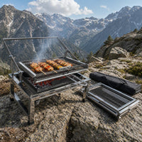 Portable Stainless Steel Flip BBQ Grill for Outdoor Camping and Home Use