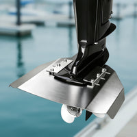 Adjustable Outboard Motor Transom Plate Brushed Transom Plate with Metal Foil Long-Lasting Marine Accessory Easy Installation for Boat Owners