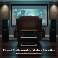 Multi-Tier Amplifier Stand Sturdy Construction Metal Frame Equipment Rack Simple Modern Design High-Fidelity Equipment Rack for Audiophiles