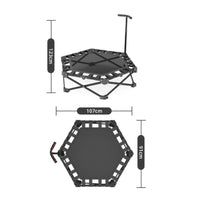 Foldable Fitness Trampoline with Handle Adjustable Folding Trampoline with Handlebar Anti-Slip Rebounder with Handle Waterproof for Apartment