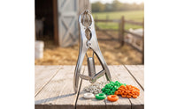 Stainless Steel Banding Pliers with Rubber Rings Four-Claw Castration Bander with Rings Heavy Duty Livestock Banding Tool for Farmers, Ranchers, Ranches