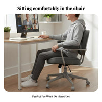 Height Adjustable Upholstered Rolling Chair Comfortable supportrest floral support Task Chair Stylish Design Office Furniture Modern Aesthetic for Home Workers, Students, Young Adults, Study Room, Bedroom