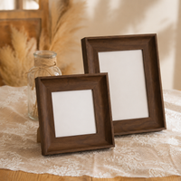 Picture Frame Photo Frame Desktop Wall-Mount 20.3cm Walnut Color Resin Modern Minimalist