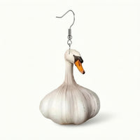 Garlic Earrings Funny Novelty Earrings Unique for Everyday Wear, Women