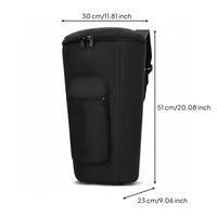 Waterproof Djembe Bag Water-Resistant African Drum Backpack Adjustable Shoulder Straps for Travel, Performances, Gigs
