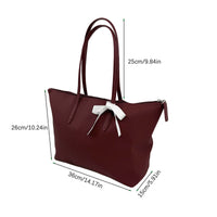 Waterproof PVC Tote Bag Polished Finish Structured Tote Bag Lightly Textured Rectangular for Women