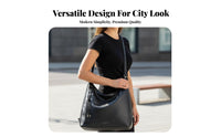 Versatile Design Large PU Leather Tote Adjustable Strap Multi-Way Carry Bag Lightweight for Students, Shopping, Commuting, Travel