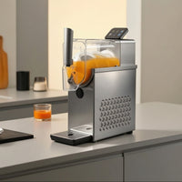 Stainless Steel Smoothie Maker with Drain Tray Single-Touch Ice with Touchscreen Compact Slushie Machine with Touchscreen Portable for Home Bartenders