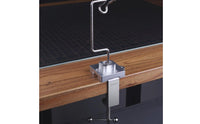 Screw-Tightened Clamp-on Airbrush Holder Metal Hook Arm Airbrush Stand Tabletop Clamp-on Holder Silver