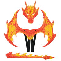 Dragon Costume Set Detailed Wing Attachments Masked Molded Toy