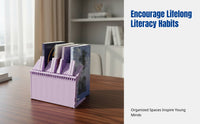 Desktop Bookend Organizer, Accordion Design, Fixed Book Holder for Study, Home, Office