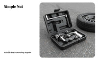 Effortless Operation Tire Changing Tool Kit Long-Lasting Alloy Steel Heavy Duty Lug Wrench Kit Portable Labor Saving Lug Wrench Non-Slip Grip for Mechanics, Car Owners, Wheel Maintenance, Roadside Emergency, Auto Repair Shop, Vehicle Trunk