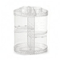 Cosmetic Storage Holder Clear Rotating Organizer Spinning Organizer Multi-Compartment for Makeup Lovers, Dressing Table