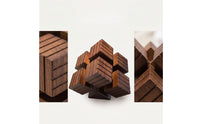 Cube Sculpture Architectural Sculpture with Slatted Surface Nordic Statue for Shelf, Living Room
