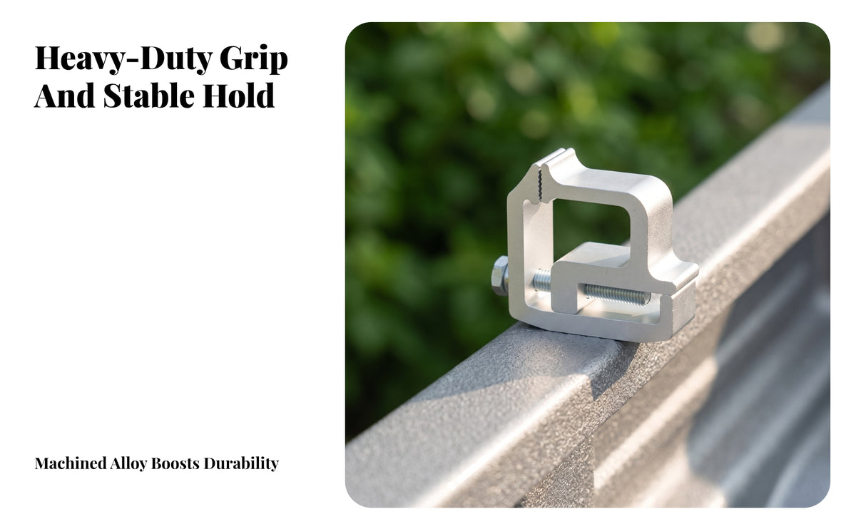 High-Strength Truck Topper Clamp | Heavy-Duty Aluminum Construction, Secure Threaded Bolt Design, RV shelling Clamp