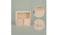Unfinished Miniature Wooden Cabinet DIY Dollhouse Cabinet Paintable Dollhouse Cupboard Realistic for Collectors