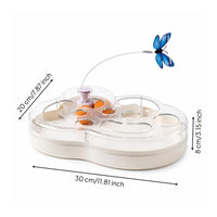 Cat Toy with Butterfly Rechargeable Cat Toy with Track Balls Multi Function for Solo Activity
