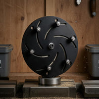 Curved Radial Slots Self-Centering Wood Lathe Chuck Six Clamping Posts Wood Lathe Chuck Plate 250 Mm