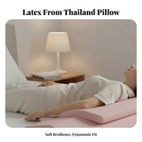 Natural Latex Support Pillow Breathable Sleeping Waist Pillow Stays in Place for Women, Side Sleepers, Bed, Bedroom, Resting