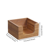 Wooden Napkin Holder No Assembly Required Wooden Business Card Box Easy to Clean Desktop Storage Holder for Restaurant