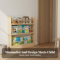 Space-Saving Slim Multi-Tier Book Display exposedShelf Design Tall Narrow Shelving Universal Tier Stable Structure Bookshelf Sturdy for Apartment Dwellers, Homeowners, Behind the Door, Child's Room, Small Areas, Bedroom