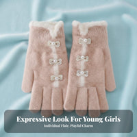 Touchscreen Gloves Soft Material Touchscreen Thermal Gloves Fit Winter Accessory for Students, Adults, Cold Weather, Biking, Daily Wear