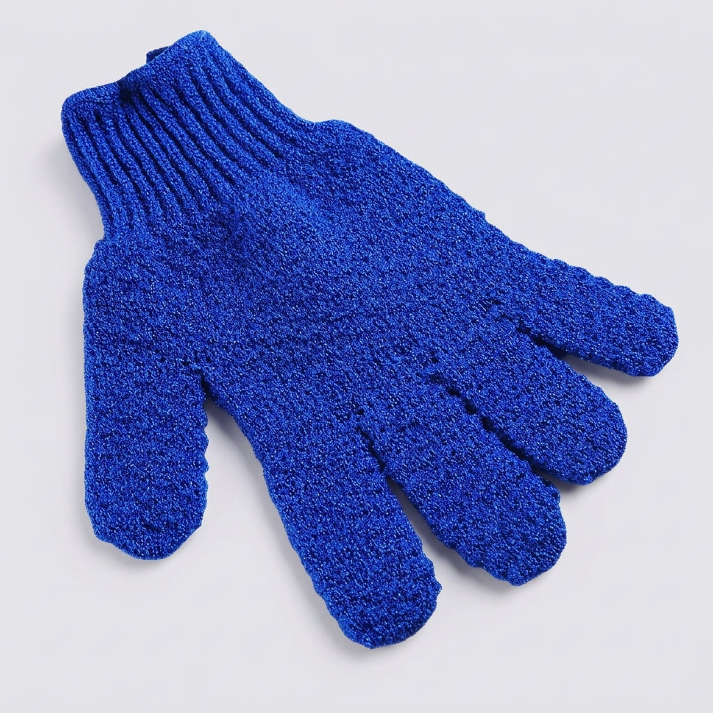 Bath Exfoliator Glove with Rope Attachment for Deep Cleansing, Double Sided Scrubbing Mitt for Adults Wash Gloves Textured Surface