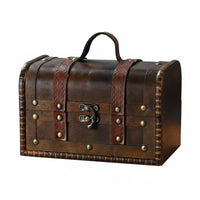 Wooden Treasure Chest Lockable Vintage Wooden Treasure Chest Portable