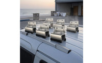 6 Pieces Brushed Silver Roof Rack Bracket 90-Degree Cargo Rack Bracket Threaded Bolts Vehicle Accessory Guard Pads