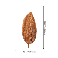 Natural Wood Grain Walnut Tray with Leaf Veins Carved Wooden Tea Tray Artisan-Crafted Decorative for Hosts, Tabletop Display