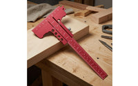 Etched Measurements Sliding T Head Ruler Adjustment Knobs Woodworking Marking Ruler Weight-Reducing Holes Carpentry Tool Anodized Finish