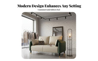 Modern Design Loveseat Space-Saving Sofa Easy Assembly Couch Sturdy Frame for Apartment Dwellers, Small Homeowners, Business Owners, Bedroom, Retail Storage, Office