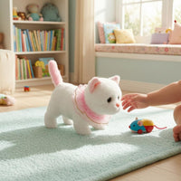 Interactive Cat Toy Electric Stuffed Cat Toy Realistic Meowing