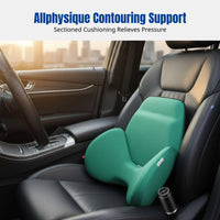Car Support Pad, Viscoelastic Foam Seat Cushion, Ergonomic Backrest, Breathable, All-Season Universal