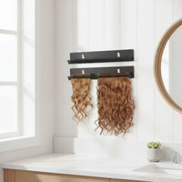 Strand Attachment Organizer Wall-Mounted Strand Attachment Holder Stainless Steel Display Rack for Hairstylists, Salons, Styling Stations